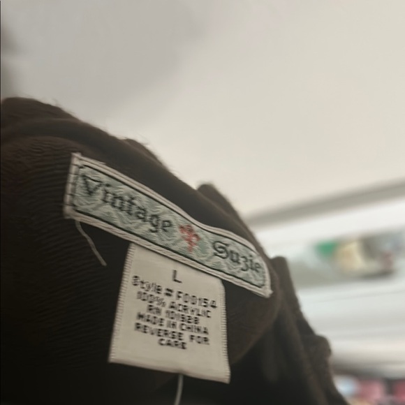 Brown Ruffled Cardigan - Picture 3 of 4